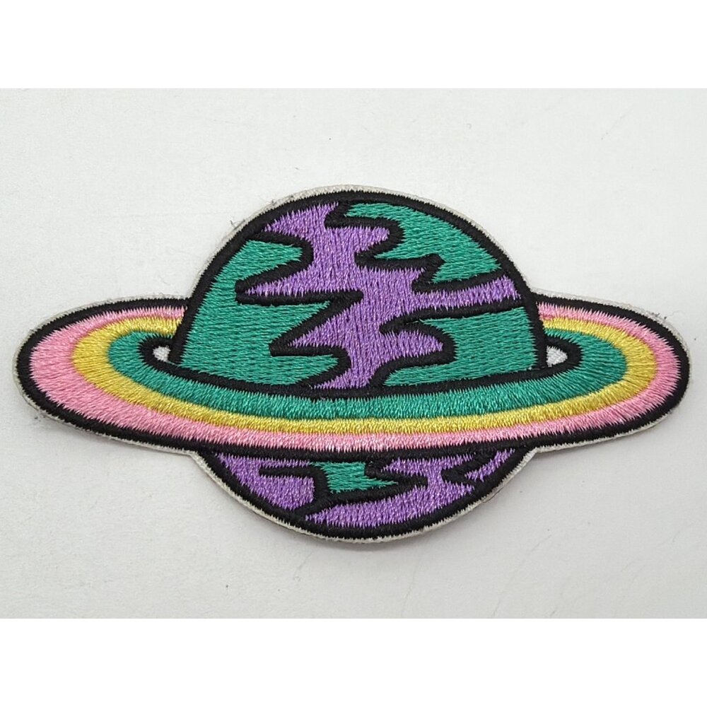 Colorful Saturn Embroidered Iron-On Patch 3.5 x 2 Inches C&D Visionary Inc.